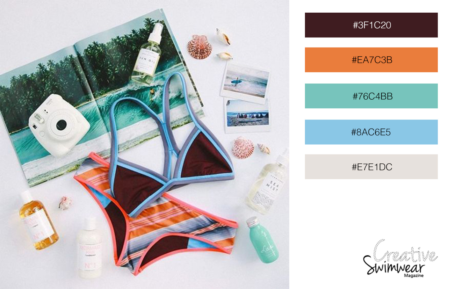 Swimwear Flat Lay Color schemes