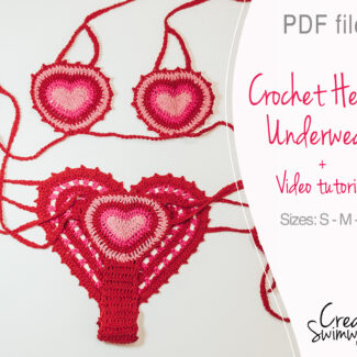 crochet heart brief